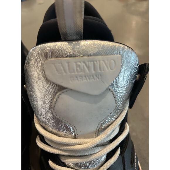 Valentino Bounce Sneakers - Black/Chrome/White - Size 45 (12 US) - Picture 2 of 6